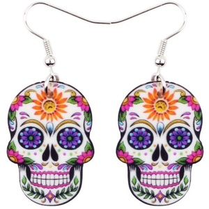 Sugar Skull Acrylic Earrings